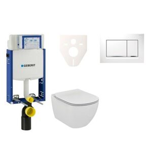 Cenově zvýhodněný závěsný WC set Geberit k zazdění + WC Ideal Standard Tesi 110.302.00.5NE5