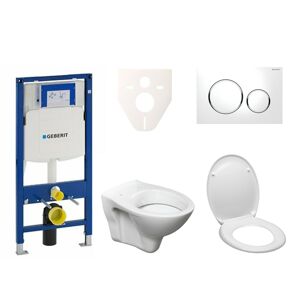 Cenově zvýhodněný závěsný WC set Geberit do lehkých stěn / předstěnová montáž+ WC S-Line S-line Pro 111.300.00.5ND4