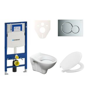 Cenově zvýhodněný závěsný WC set Geberit do lehkých stěn / předstěnová montáž+ WC S-Line S-line Pro 111.300.00.5NR2