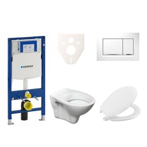 Cenově zvýhodněný závěsný WC set Geberit do lehkých stěn / předstěnová montáž+ WC S-Line S-line Pro 111.300.00.5NR5