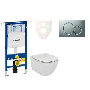Cenově zvýhodněný závěsný WC set Geberit do lehkých stěn / předstěnová montáž+ WC Ideal Standard Tesi 111.355.00.5NF3