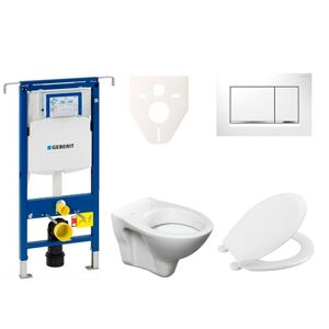 Cenově zvýhodněný závěsný WC set Geberit do lehkých stěn / předstěnová montáž+ WC S-Line S-line Pro 111.355.00.5NR5