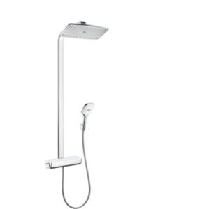 Sprchový systém Hansgrohe Raindance E na stěnu s termostatickou baterií bílá/chrom 27286400