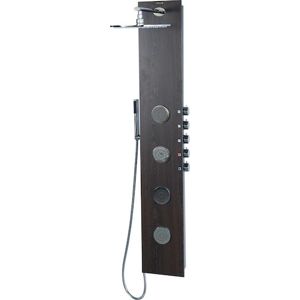 Sprchový panel Sapho 5SIDE ROUND s pákovou baterií wenge 80213