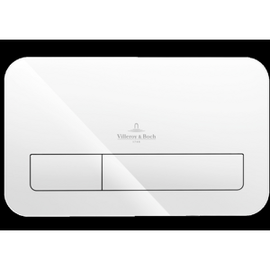 ViConnect Toaletní ovládací tlačítko, dvojité splachování, sklo lesklé bílé, 922400RE