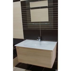 Koupelnová skříňka s umyvadlem Naturel Ancona 100x46 cm akácie ANCONAS100Z