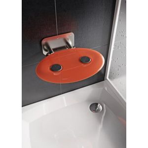 Sprchové sedátko Ravak OVO P sklopné š. 41 cm oranžová B8F0000050