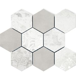 Mozaika Marconi Modern bílošedá hexagon 30x30 cm mat DMODERNBIGRHEX