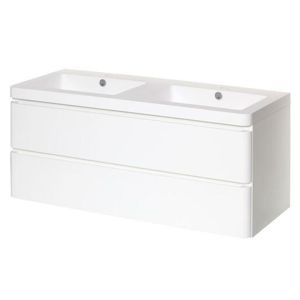 Koupelnová skříňka s dvojumyvadlem Naturel Pavia Way 120x48,5 cm bílá PAVIA2120Z