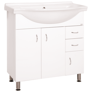 Koupelnová skříňka s umyvadlem Keramia Pro 80x50 cm bílá PRO80DV