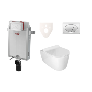 Cenově zvýhodněný závěsný WC set Alca k zazdění + WC Glacera Alfa SIKOAA2