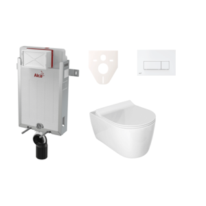 Cenově zvýhodněný závěsný WC set Alca k zazdění + WC Glacera Alfa SIKOAA7