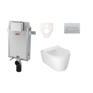 Cenově zvýhodněný závěsný WC set Alca k zazdění + WC Glacera Alfa SIKOAA9