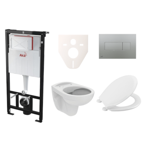 Cenově zvýhodněný závěsný WC set Alca do lehkých stěn / předstěnová montáž+ WC S-Line S-line Pro SIKOASP6