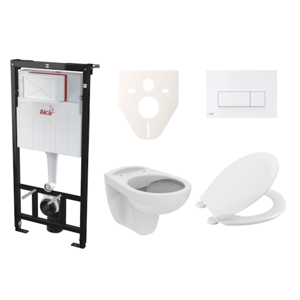 Cenově zvýhodněný závěsný WC set Alca do lehkých stěn / předstěnová montáž+ WC S-Line S-line Pro SIKOASP7