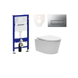 Cenově zvýhodněný závěsný WC set Geberit do lehkých stěn / předstěnová montáž+ WC SAT Brevis SIKOGES6W8