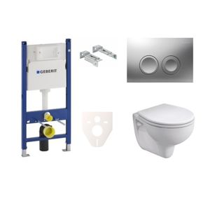 Cenově zvýhodněný závěsný WC set Geberit do lehkých stěn / předstěnová montáž+ WC Kolo Rekord SIKOGES7K3