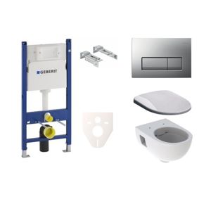 Cenově zvýhodněný závěsný WC set Geberit do lehkých stěn / předstěnová montáž+ WC Geberit Selnova SIKOGES7S8