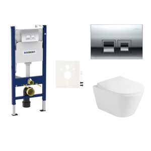 Cenově zvýhodněný závěsný WC set Geberit do lehkých stěn / předstěnová montáž+ WC Glacera Ava SIKOGESAVAD35