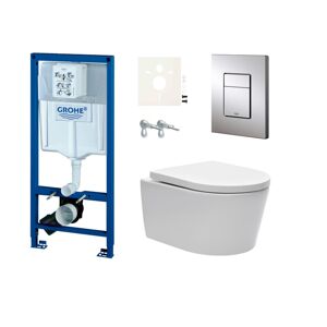 Cenově zvýhodněný závěsný WC set Grohe do lehkých stěn / předstěnová montáž+ WC SAT Brevis SIKOGRSBR1S