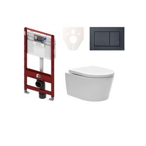 Cenově zvýhodněný závěsný WC set TECE do lehkých stěn / předstěnová montáž+ WC SAT Brevis SIKOTS3W4