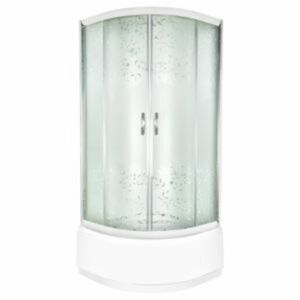 Sprchový kout Anima T-Pro čtvrtkruh 90 cm, R 550, neprůhledné sklo, bílý profil TPSNEW90ROG