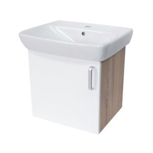 Koupelnová skříňka s umyvadlem Naturel Vario Dekor 60x46 cm bílá VARIO60DBBL