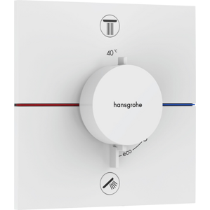 Vanová baterie Hansgrohe ShowerSelect Comfort E bez podomítkového tělesa matná bílá 15572700