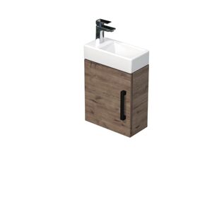 Koupelnová skříňka s umyvadlem SAT Cube Way 40x47,5x20 cm dub Wellington mat CUBE320401DCDW