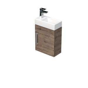Koupelnová skříňka s umyvadlem SAT Cube Way 40x47,5x20 cm dub Wellington mat CUBE320401DDW