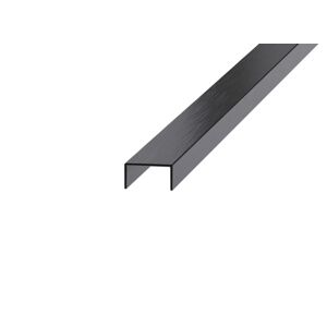 Lišta Eviso dekorační černá matná ve tvaru "U" 270 cm nerez EXBL0003