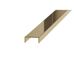 Lišta Eviso dekorační zlatá lesklá ve tvaru "U" 270 cm nerez PRGO0002