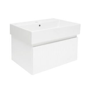 Koupelnová skříňka s umyvadlem SAT Evolution 58x30x44,8 cm bílá mat SATEVO60WMU2