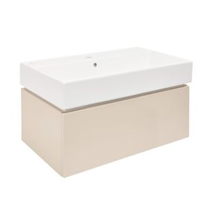 Koupelnová skříňka s umyvadlem SAT Feel 80x30x46 cm pískově béžová mat SATFEEL80BEU2